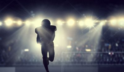 NFL Player in lights