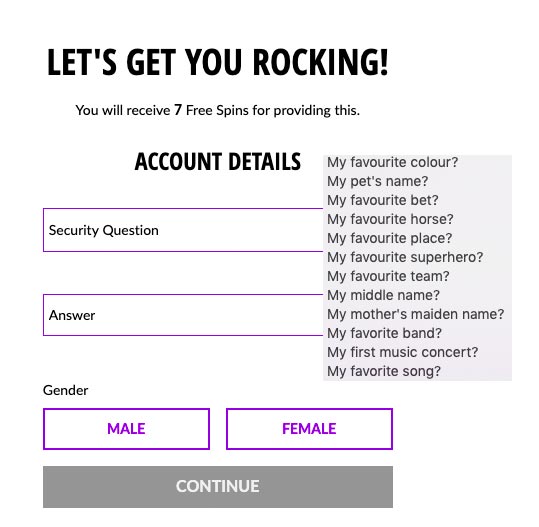 Hard Rock Account Detail Requirements Account Details Page 3