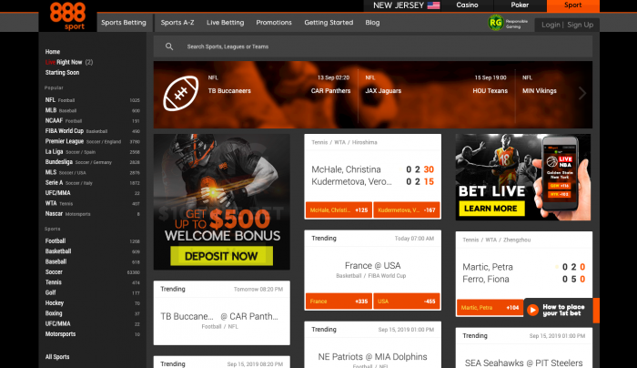 888sport homepage screenshot 2