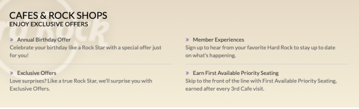 Hard Rock Rewards Program 2 screenshot